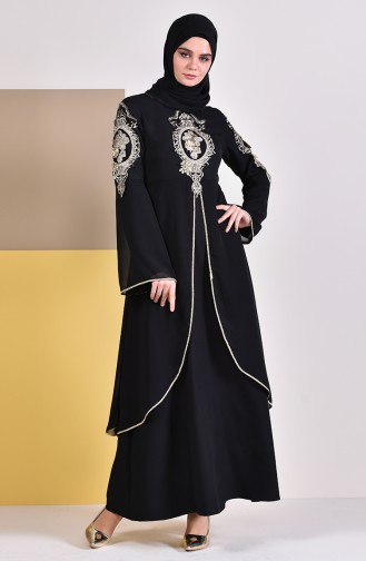 BURUN Laced Evening Dress 81647-01 Black 81647-01