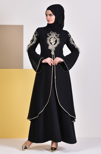 BURUN Laced Evening Dress 81647-01 Black 81647-01