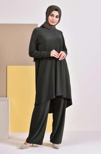 Tunik Pantolon İkili Takım 17781-02 Haki 17781-02