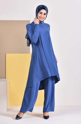 Tunik Pantolon İkili Takım 17781-04 İndigo
