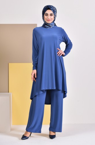 Tunik Pantolon İkili Takım 17781-04 İndigo
