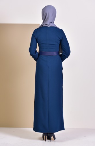Petrol Blue Hijab Dress 2051-08