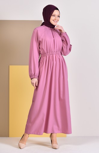 Beige-Rose Hijab Kleider 2056-02