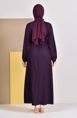 Waist Elastic Dress 2056-05 Purple 2056-05