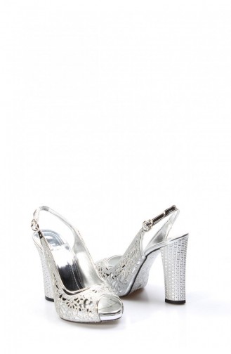 Silver Gray High-Heel Shoes 629ZA314-173-16777356