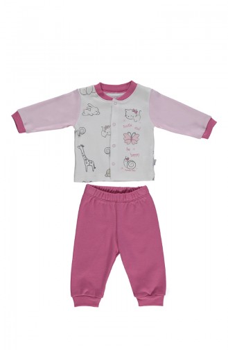 Bebetto Penye Mini Pijama Takımı F1000 Pembe 1000