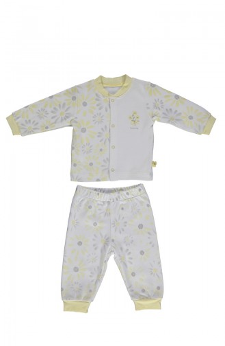 Bebetto Cotton Mini Pajama Set F1007-02 Yellow 1007-02