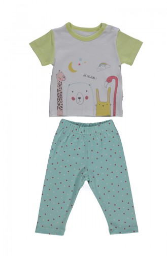 Bebetto Ensemble Pyjama Pour Bébé F1017 Vert Menthe 1017