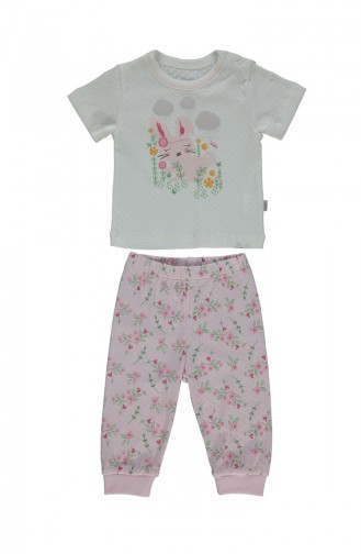 Bebetto Penye Ajurlu Pijama Takımı 2 li F1024 Pembe 1024