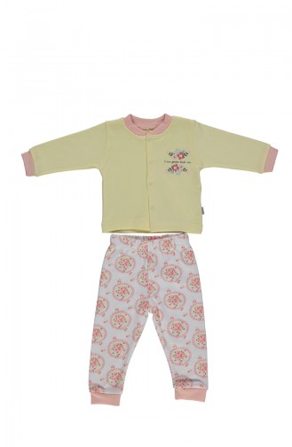 Bebetto Penye Mini Pijama Takımı F993-02 Sarı