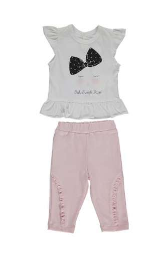 Bebetto Cotton Pants 2 Pcs Suit K2040-01 Pink 2040-01