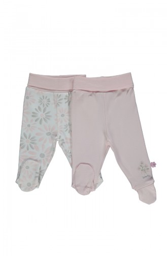 Bebetto Cotton Footed Pants 2 Pcs T1738-02 Pink 1738-02