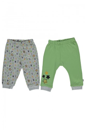 Bebetto Cotton Pants 2 Pcs Suit T1777-01 Green 1777-01