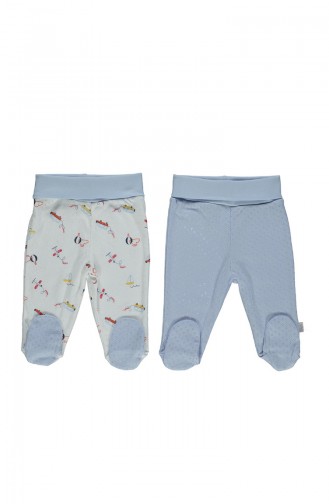 Bebetto Knitted Cotton Footed Pants 2 Pcs T1786 Blue 1786