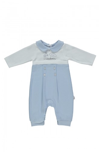 Bebetto Cotton Baby Collar Overall T1794 Blue 1794