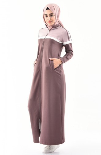 Abaya Sport a Rayures 8349-03 Brun 8349-03