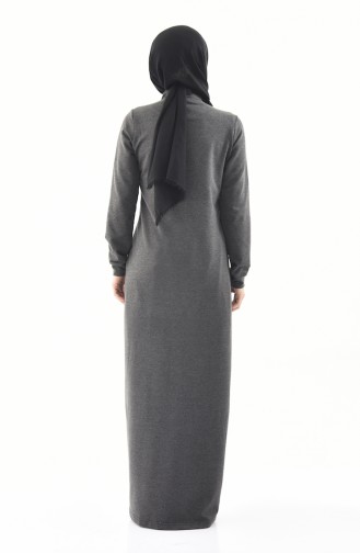 Abaya Sport Pierre Imprimée 8362-01 Antracite 8362-01