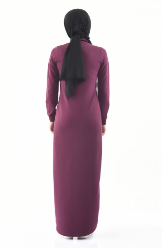 Abaya Sport Pierre Imprimée 8362-02 Plum 8362-02