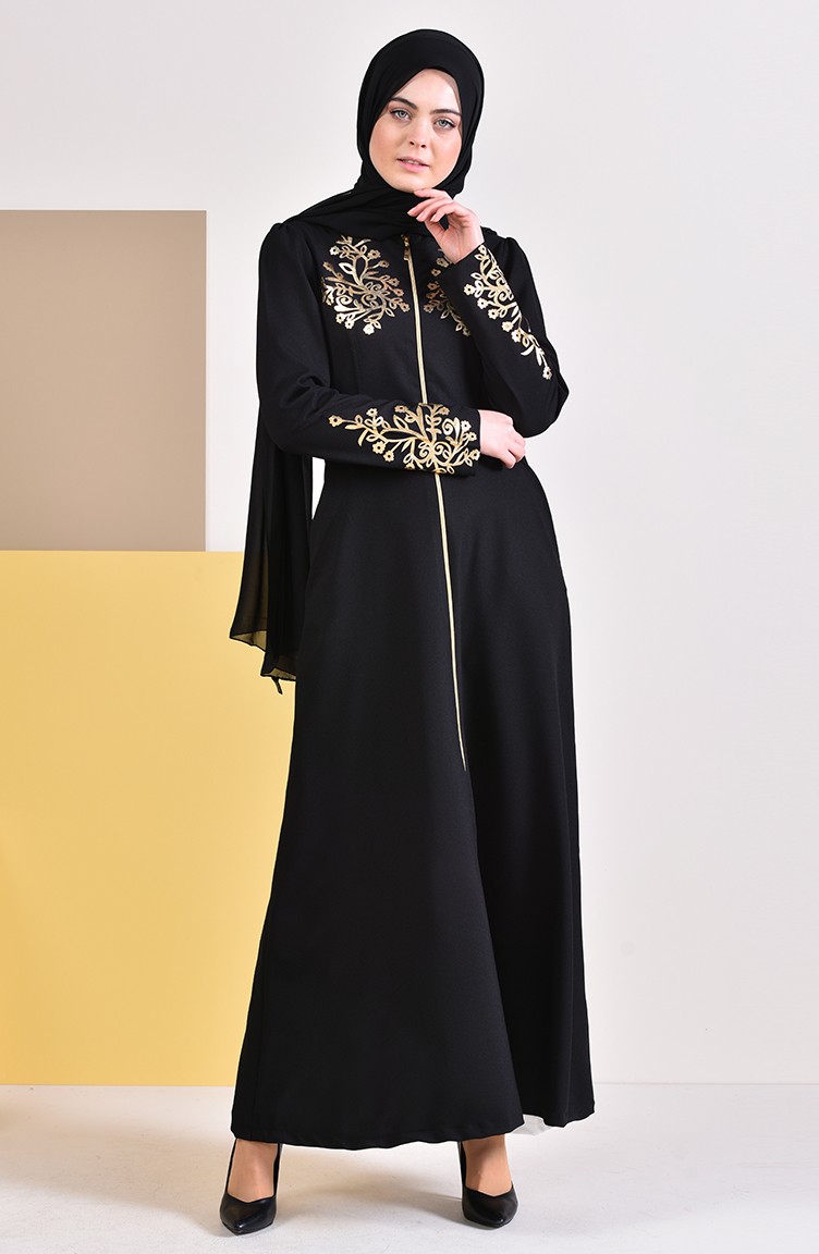 black gold abaya