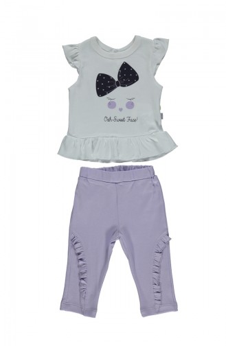 Bebetto Cotton Pants 2 Pcs Suit K2040-02 Lilac 2040-02
