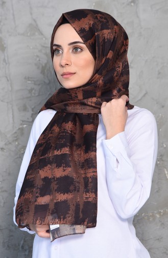 Patterned Cotton Shawl 95259-01 Brown 95259-01