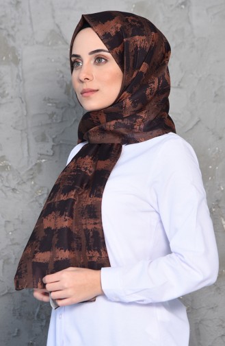 Patterned Cotton Shawl 95259-01 Brown 95259-01