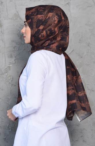 Patterned Cotton Shawl 95259-01 Brown 95259-01