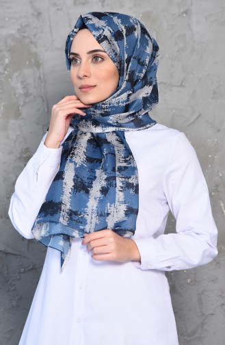 Patterned Cotton Shawl 95259-02 light Bblue 95259-02