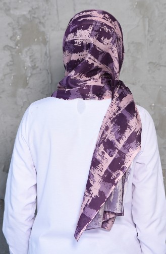 Patterned Cotton Shawl 95259-03 violet 95259-03