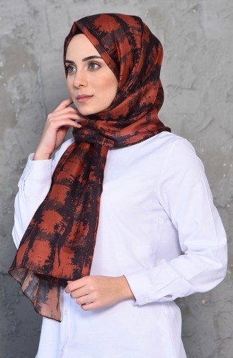 Patterned Cotton Shawl 95259-07 Tobacco 95259-07