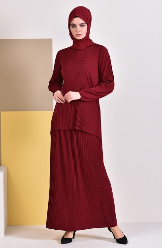 YNS  Sandy Tunic Skirt Double Suit 4116-01 Bordeaux 4116-01