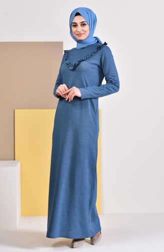 Robe Hijab Pétrole 2992-10
