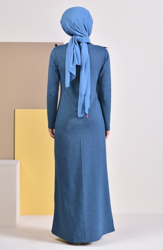 Robe Hijab Pétrole 2992-10