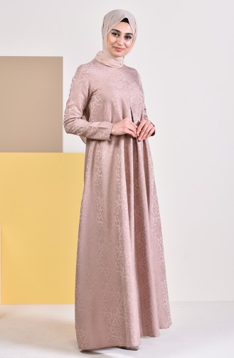 Mink Hijab Dress 3068A-01