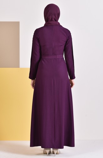 Stone Belted Dress 0226-04 Purple 0226-04