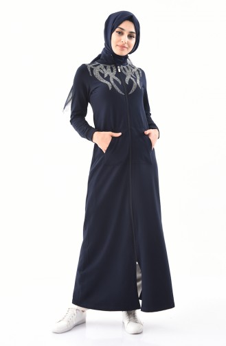 Abayas Bleu Marine 8362-03