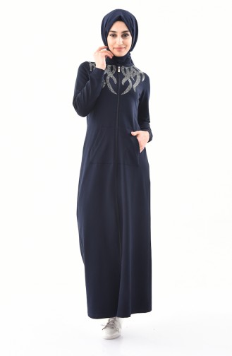 Navy Blue Abaya 8362-03