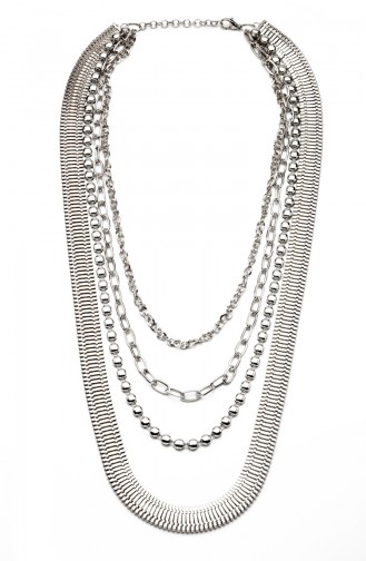 Silver Gray Necklace 8104