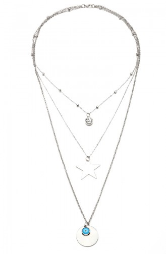 Silver Gray Necklace 9163