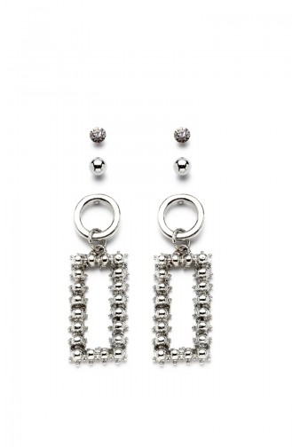 Silver Gray Earrings 7390