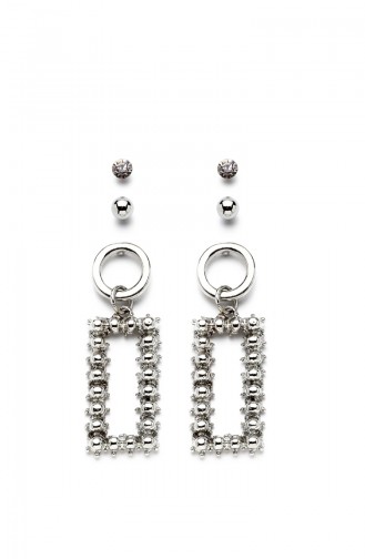 Silver Gray Earring 7390