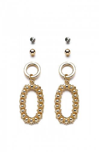 Boucle D oreilles Jaune Or KP7408 7408