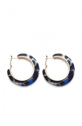 Navy Blue Earrings 7443
