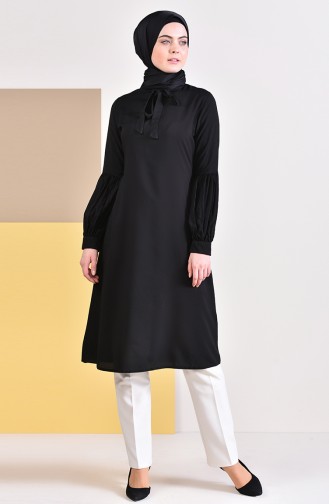 Tie Collar Tunic 5018-01 Black 5018-01