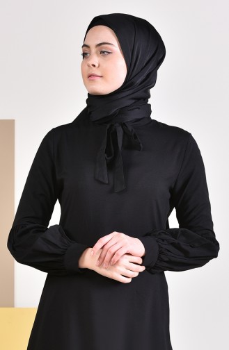 Kravat Yaka Tunik 5018-01 Siyah 5018-01