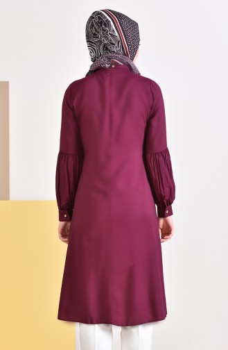 Kravat Yaka Tunik 5018-03 Vişne