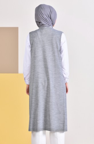 Slim Fit Knitwear Pocket Vest 4128-15 Gray 4128-15