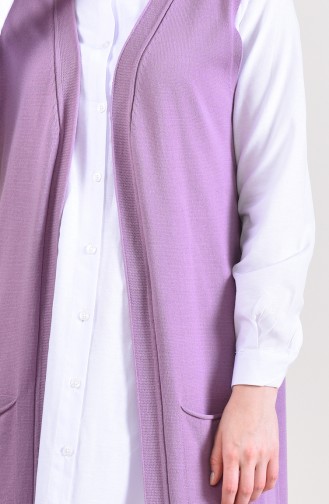 Slim Fit Knitwear Pocket Vest 4128-17 Lilac 4128-17