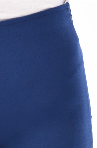 بنطال ليكرا بتصميم سحاب جانبي لون نيلي 9042-04