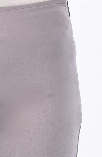 Side Zippered Lycra Pants 9010-05 Gray 9010-05